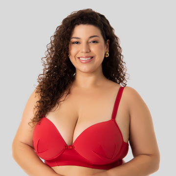 SUTIÃ PLUS SIZE COM BOJO MICROFIBRA CONFORTO SUPORTE - RUBI - Altiê Intimate