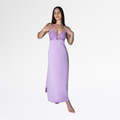 Camisola Renda Sensual Longa Conforto Elegante Feminina - Lavanda - Altiê Intimate
