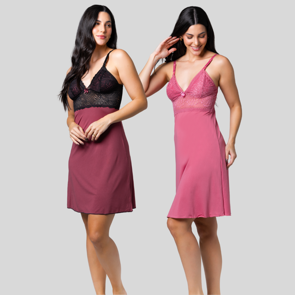 Kit 2 Camisolas Gestante Amamentação | Conforto Total - Altiê Intimate