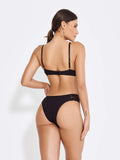 Conjunto Lingerie Canelado Sexy Com Bojo E Renda-PRETO - Altiê Intimate