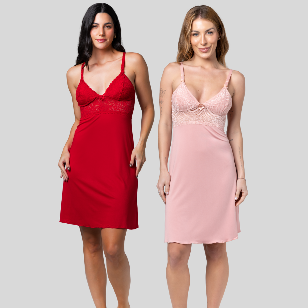 Kit 2 Camisolas Gestante Amamentação | Conforto Total