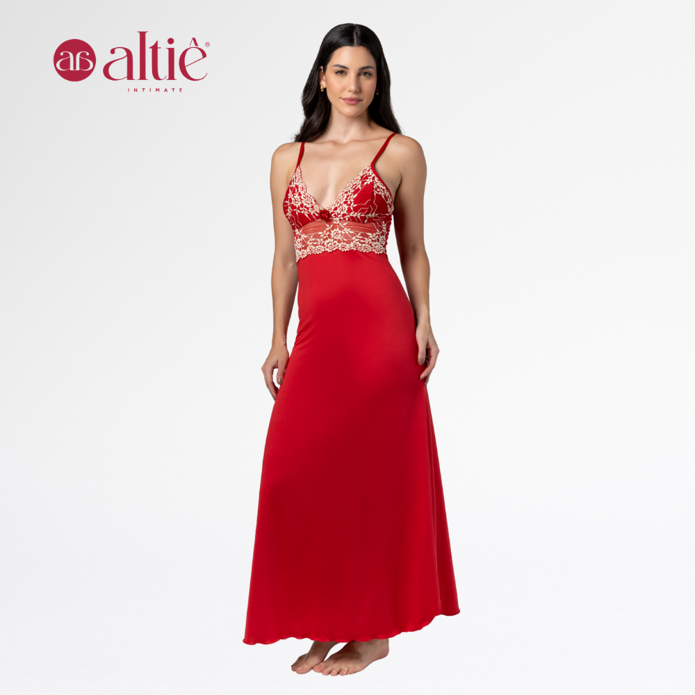 Camisola Longa Bicolor Feminina Luxo | Conforto e Elegância - Altiê Intimate