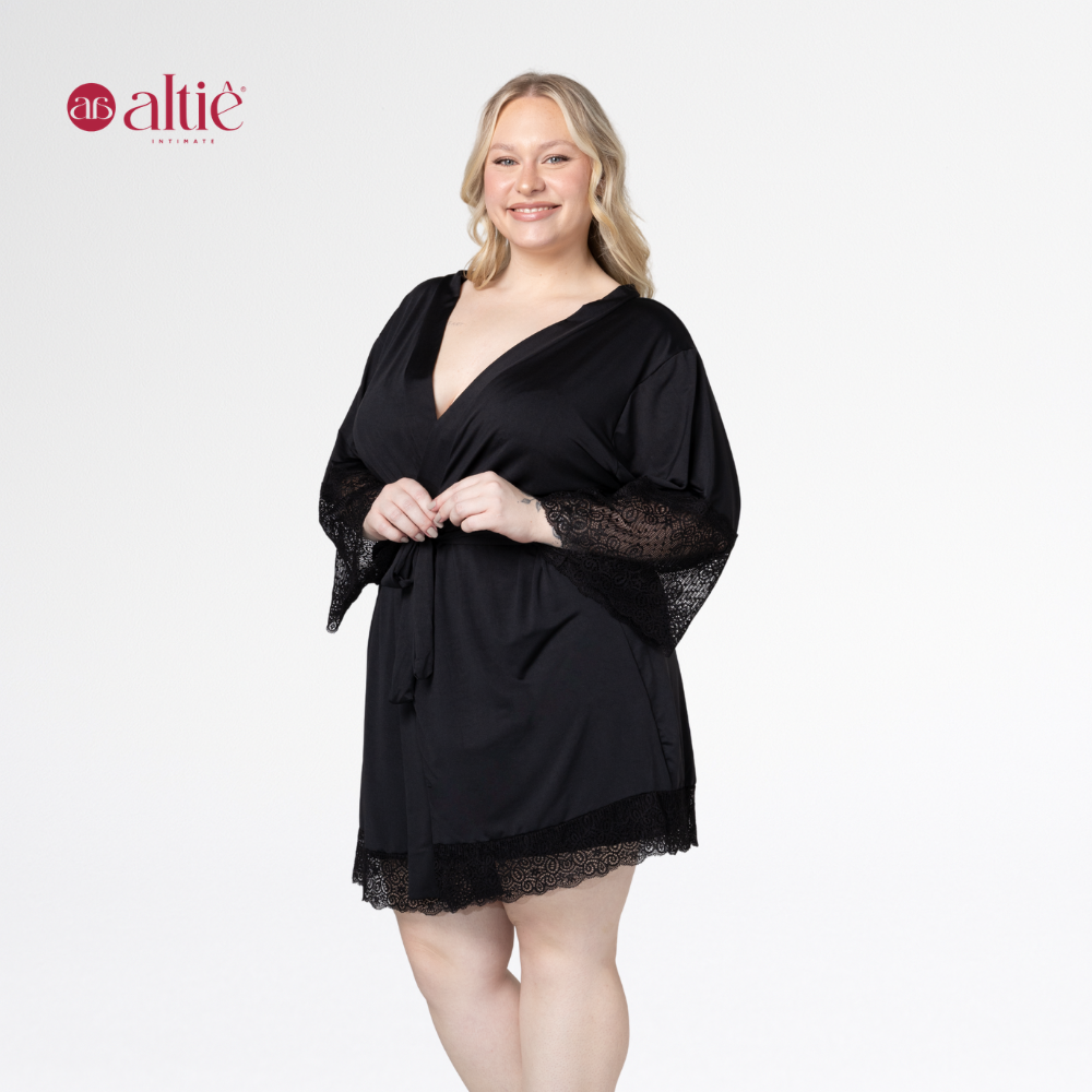 Robe Curto Plus Size Luxo Feminino Soft Premium com Faixa | Elegância, Conforto e Sensualidade - Altiê Intimate
