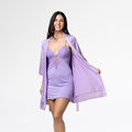 Kit Robe Feminino Luxo Noiva Camisola Renda Confortável - Altiê Intimate