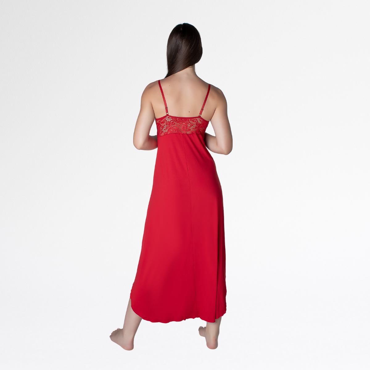 Camisola Renda Sensual Longa Conforto Elegante Feminina - Rubi - Altiê Intimate