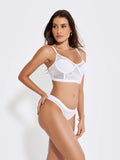 Conjuto Lingerie Sexy Tule Sem Bojo-BRANCO - Altiê Intimate