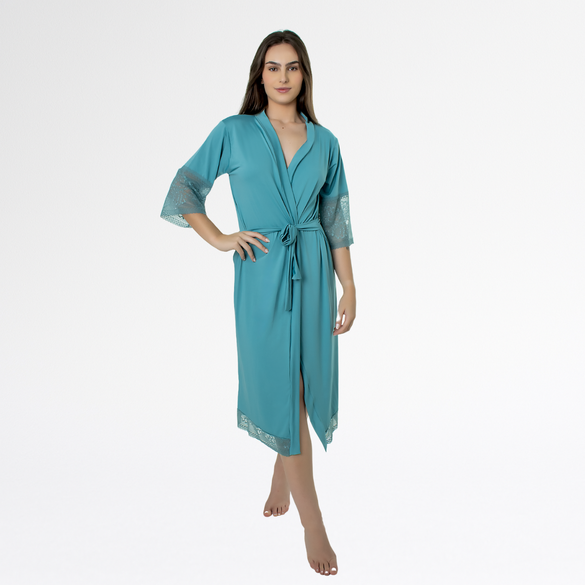 Kit Robe Noiva Roupão Camisola Amamentação Longa Maternidade - Sanremo - Altiê Intimate