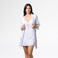 Kit Robe Feminino Luxo Noiva Camisola Renda Confortável - Altiê Intimate