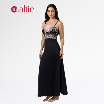 Camisola Longa Bicolor Feminina Luxo | Conforto e Elegância - Altiê Intimate