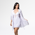 Kit Robe Feminino Luxo Noiva Camisola Renda Confortável - Altiê Intimate