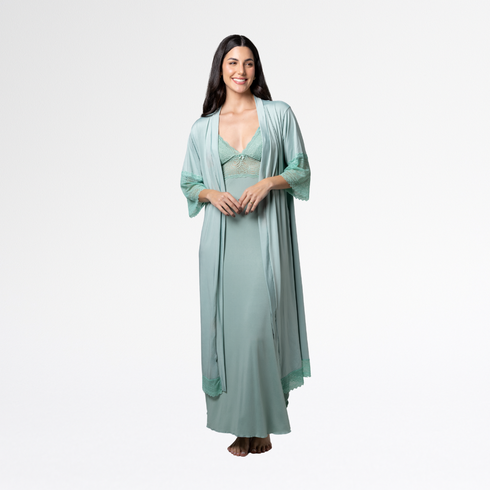 Kit Noiva Robe e Camisola Amamentação - Altiê Intimate