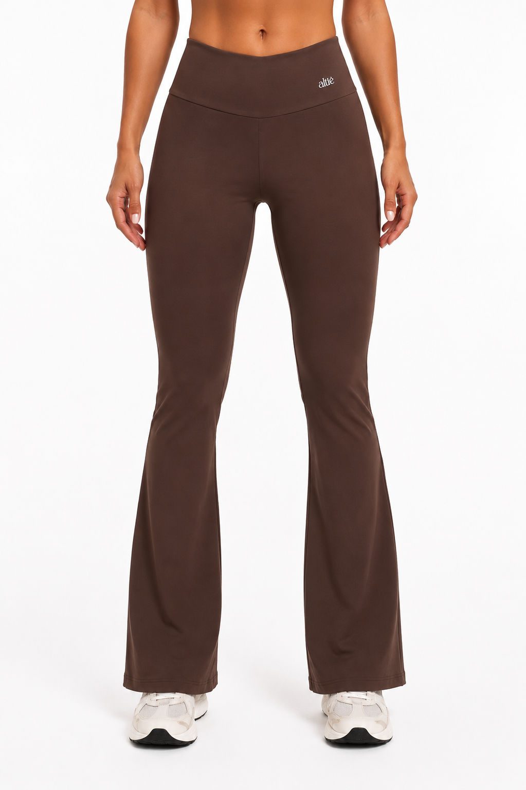 Calça Flare Fitness Feminina Altiê Black Out Zero Transparência