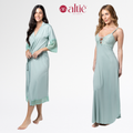 Kit Serenity Luxo – Robe Longo + Camisola Longa em Renda Feminina - Altiê Intimate