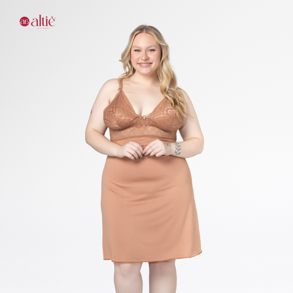 Camisola Plus Size Amamentação Premium Curta com Abertura Frontal | Pós-Parto, Maternidade, Conforto e Toque Soft - Altiê Intimate