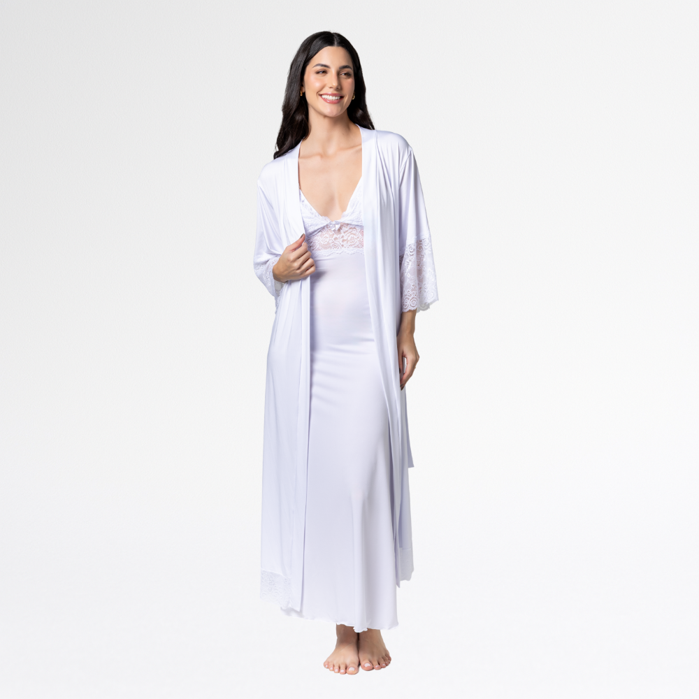Kit Noiva Robe e Camisola Amamentação - Altiê Intimate