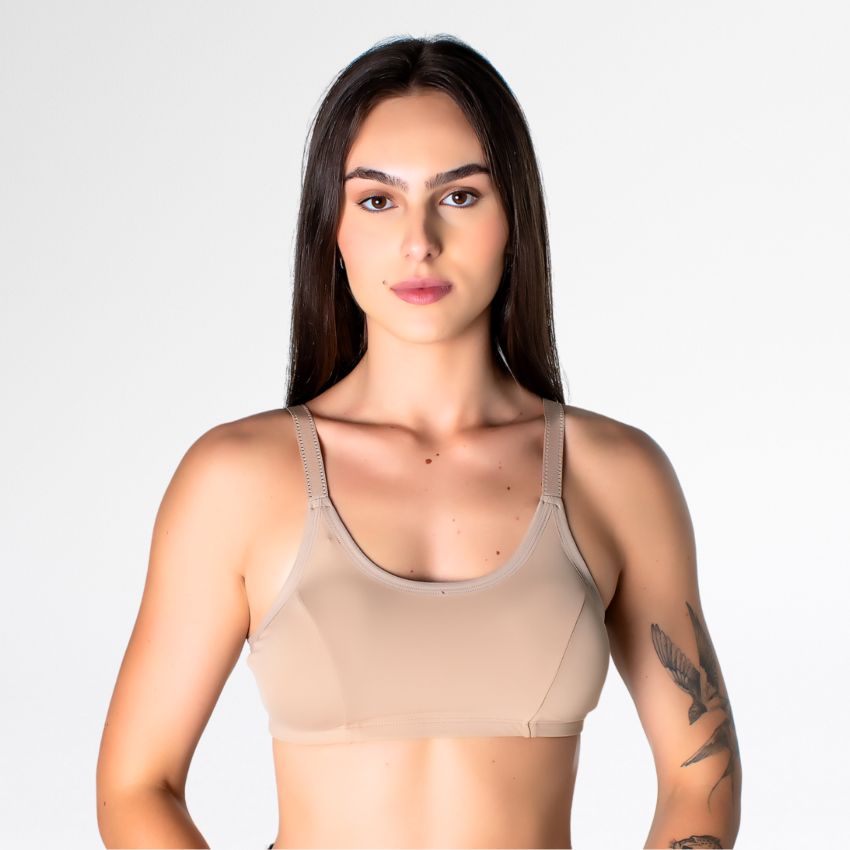 Sutiã Top Sutien Conforto Feminino Alça Reforçada Faixa - Chocolate - Altiê Intimate