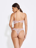 Conjunto Lingerie Cropped Sexy Em Renda Bicolor Com Bojo-ROMANCE - Altiê Intimate