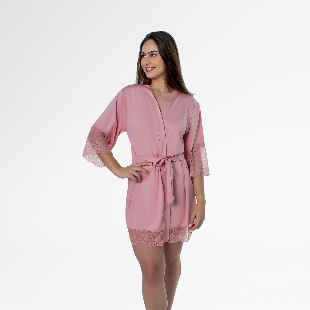 ROBE DE LUXO SEXY NOIVA FEMININO DETALHE EM RENDA - ROMANCE - Altiê Intimate