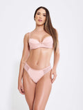 Conjunto Lingerie Canelado Sexy Com Bojo E Renda-ROMANCE - Altiê Intimate
