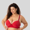 SUTIÃ PLUS SIZE COM BOJO MICROFIBRA CONFORTO SUPORTE - RUBI - Altiê Intimate