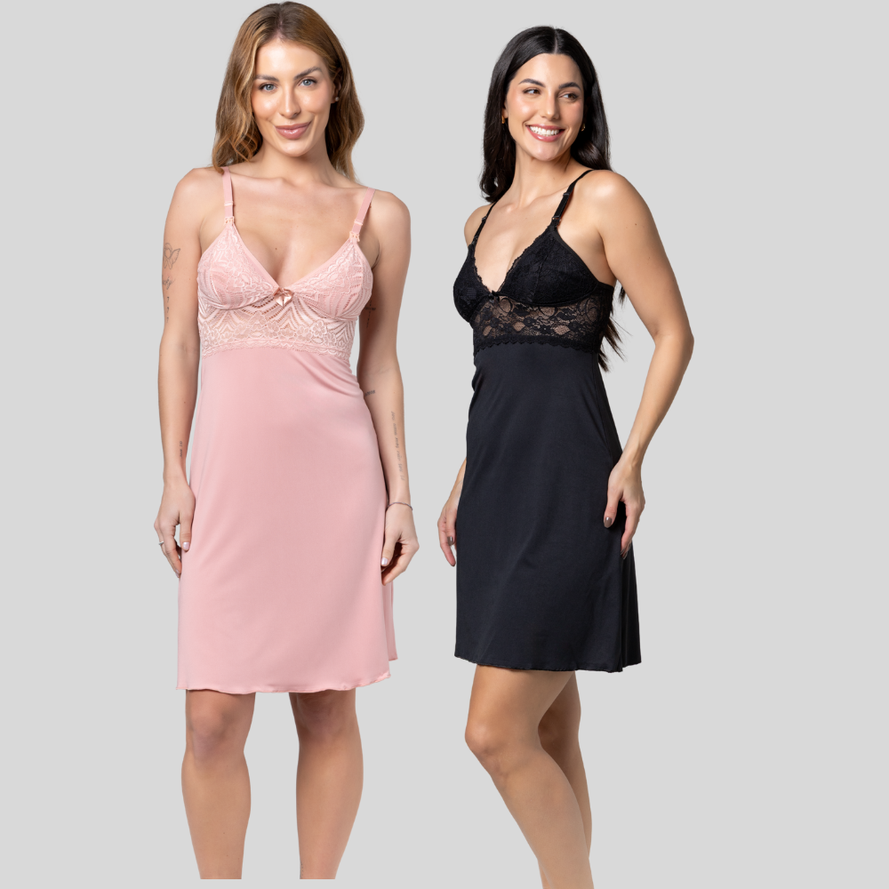 Kit 2 Camisolas Gestante Amamentação | Conforto Total - Altiê Intimate
