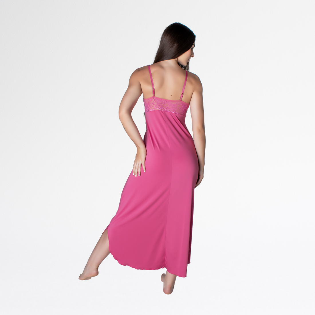 Camisola Renda Sensual Longa Conforto Elegante Feminina - Sandia - Altiê Intimate