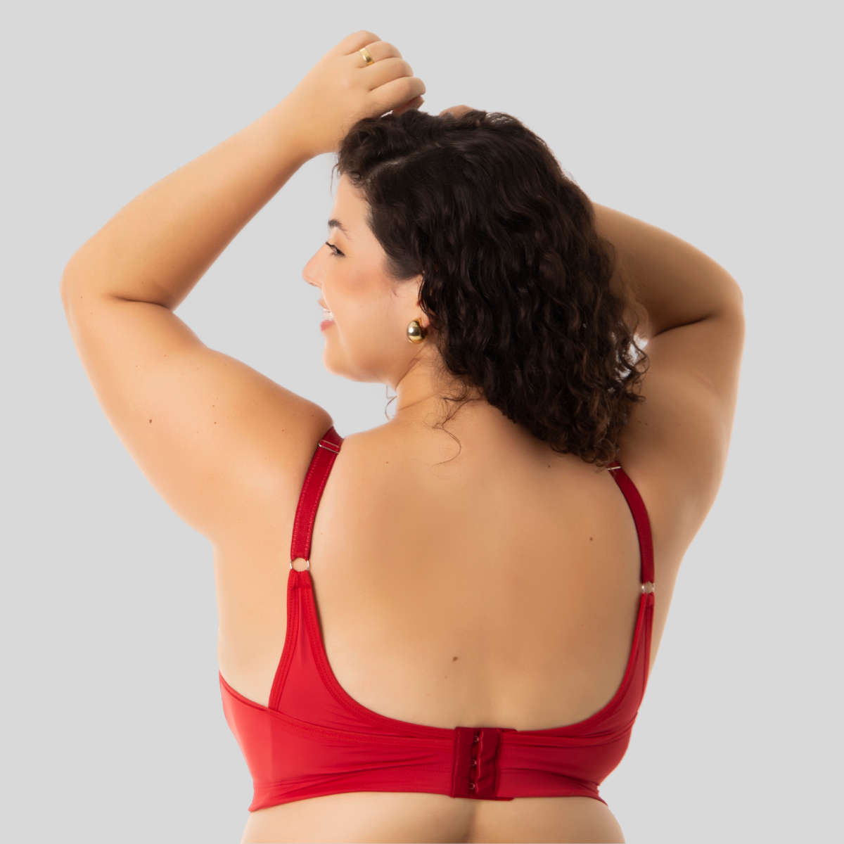 SUTIÃ PLUS SIZE COM BOJO MICROFIBRA CONFORTO SUPORTE - RUBI - Altiê Intimate