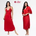Kit Camisola Longa com Robe Feminino em Renda Luxo – Elegante, Confortável e Sofisticado - Altiê Intimate