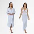 Kit Robe Noiva Roupão Camisola Amamentação Longa Maternidade - Branco - Altiê Intimate