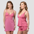 Kit Camisola Feminina Sensual Tule e Short Doll em Renda - Altiê Intimate