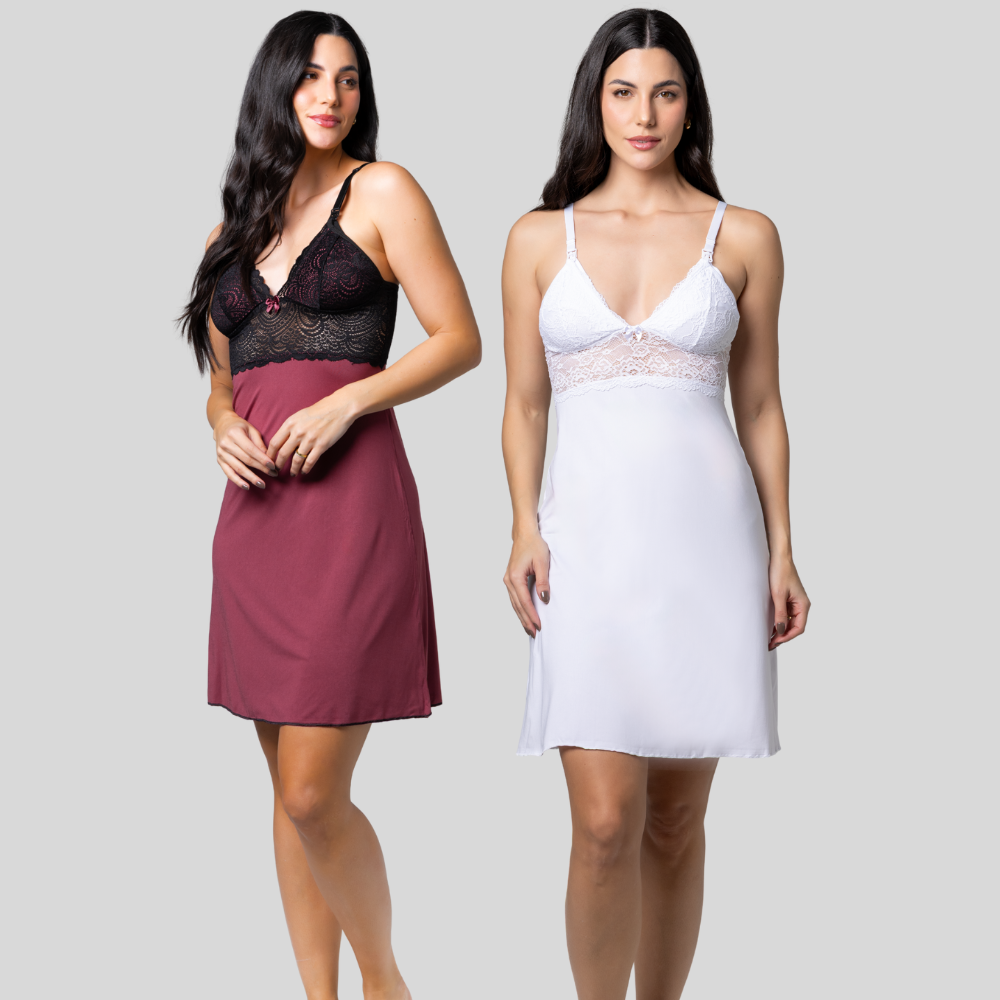 Kit 2 Camisolas Gestante Amamentação | Conforto Total - Altiê Intimate