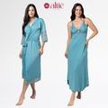 Kit Camisola Longa com Robe Feminino em Renda Luxo – Elegante, Confortável e Sofisticado - Altiê Intimate