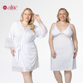 Kit Robe Curto Plus Size Amamentação + Camisola com Abertura Frontal Premium | Pós-Parto, Maternidade, Elegância e Conforto - Altiê Intimate