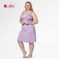 Camisola Plus Size Amamentação Premium Curta com Abertura Frontal | Pós-Parto, Maternidade, Conforto e Toque Soft - Altiê Intimate