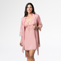 Kit Robe Feminino Luxo Noiva Camisola Renda Confortável - Altiê Intimate