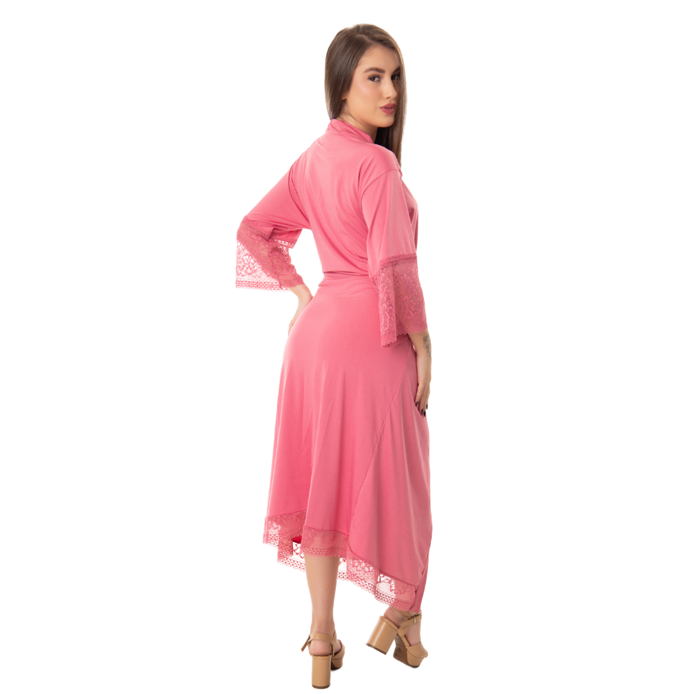 ROBE NOIVA FEMININO ROUPÃO DE RENDA LUXO HOBE - SANDIA