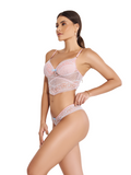 Conjunto Cropped Sexy | Renda Bicolor com Bojo - Altiê Intimate