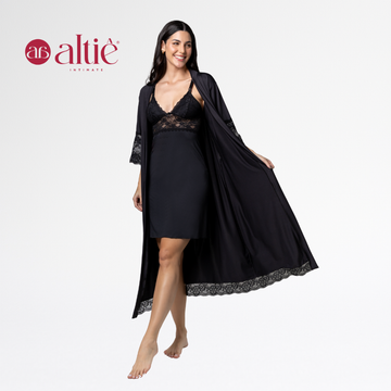 Kit Robe Noiva com Camisola Amamentação Curta Maternidade | Conforto, Elegância e Praticidade