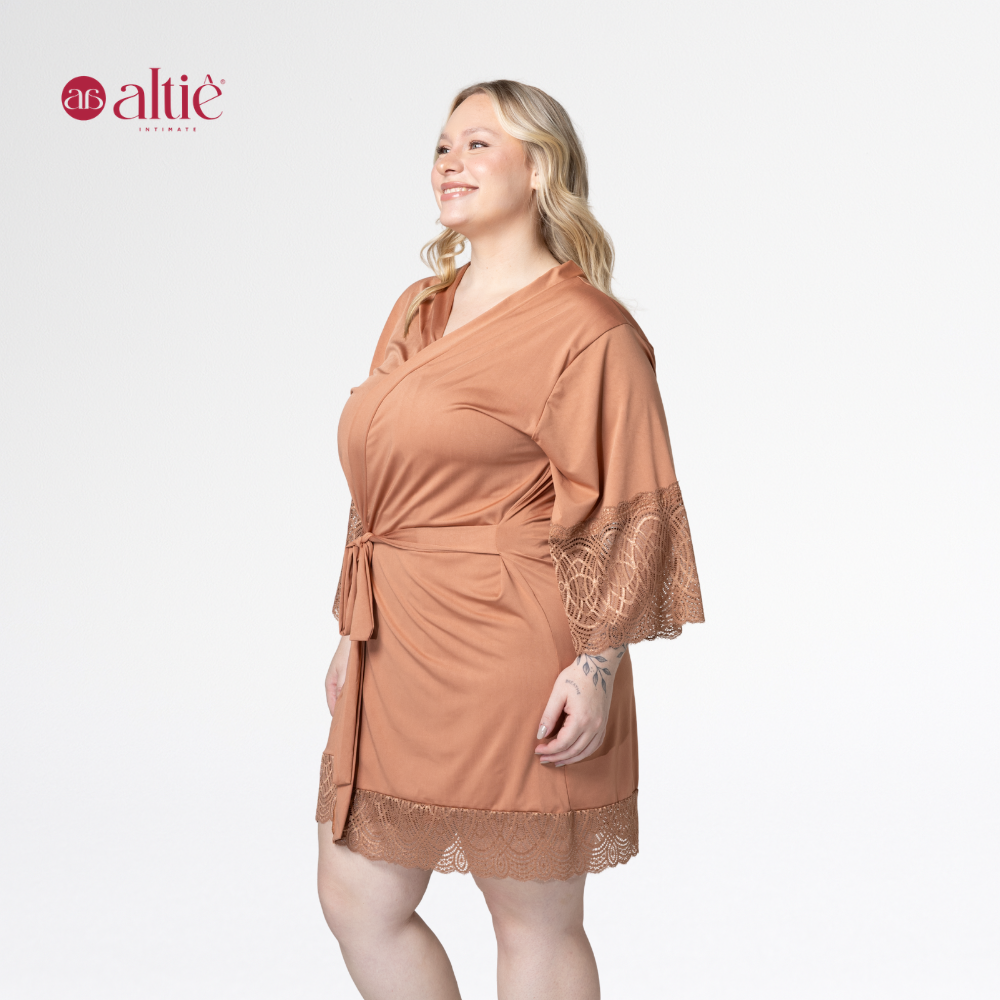 Robe Curto Plus Size Luxo Feminino Soft Premium com Faixa | Elegância, Conforto e Sensualidade - Altiê Intimate