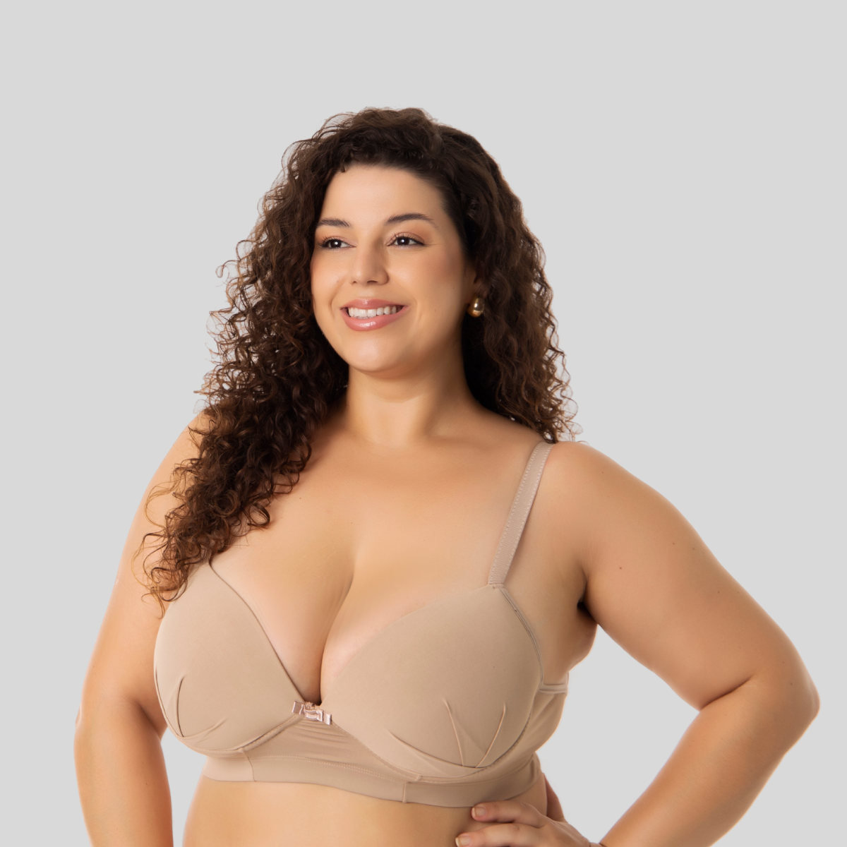 SUTIÃ PLUS SIZE COM BOJO MICROFIBRA CONFORTO SUPORTE - CHOCOLATE - Altiê Intimate