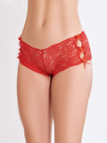 Caleçon Rendado Sensual Detalhe Lateral-VERMELHO - Altiê Intimate