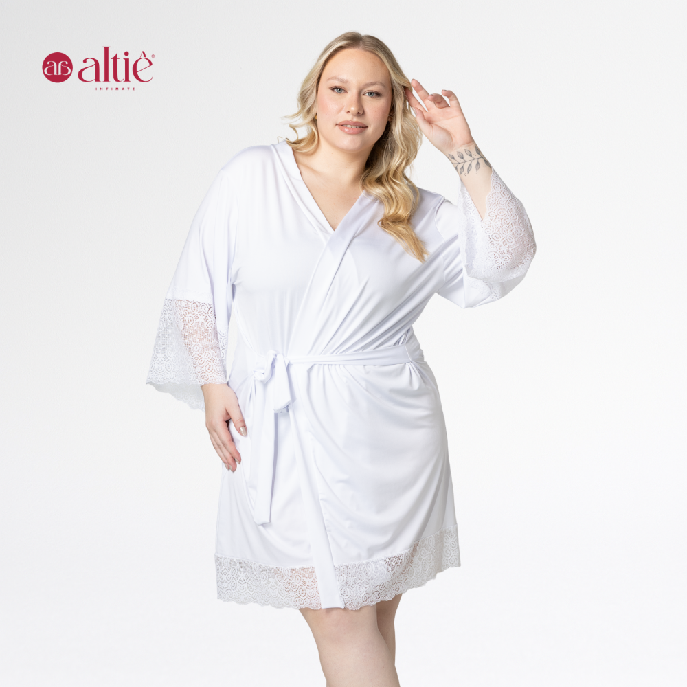Robe Curto Plus Size Luxo Feminino Soft Premium com Faixa | Elegância, Conforto e Sensualidade - Altiê Intimate