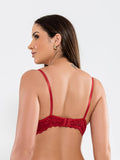 SUTIA COM BOJO SEXY LUXO LINGERIE DE RENDA-VERMELHO - Altiê Intimate