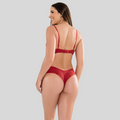 Conjunto Lingerie Calcinha Fio Duplo Sutia Canelado Pingente - Altiê Intimate