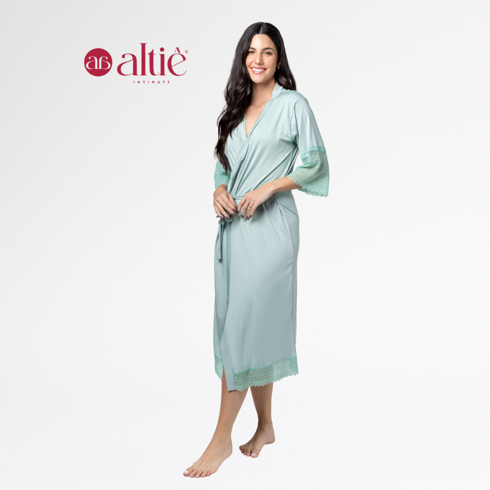 Kit Robe Noiva com Camisola Amamentação Curta Maternidade | Conforto, Elegância e Praticidade