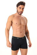 CUECA BOXER BOX MICROFIBRA POLIAMIDA-PRETO - Altiê Intimate