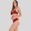 Conjunto Lingerie Calcinha Fio Duplo Sutia Canelado Pingente - Altiê Intimate