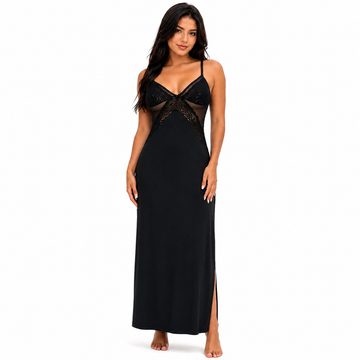 Camisola Longa Altiê Lux Premium com Renda e Tule