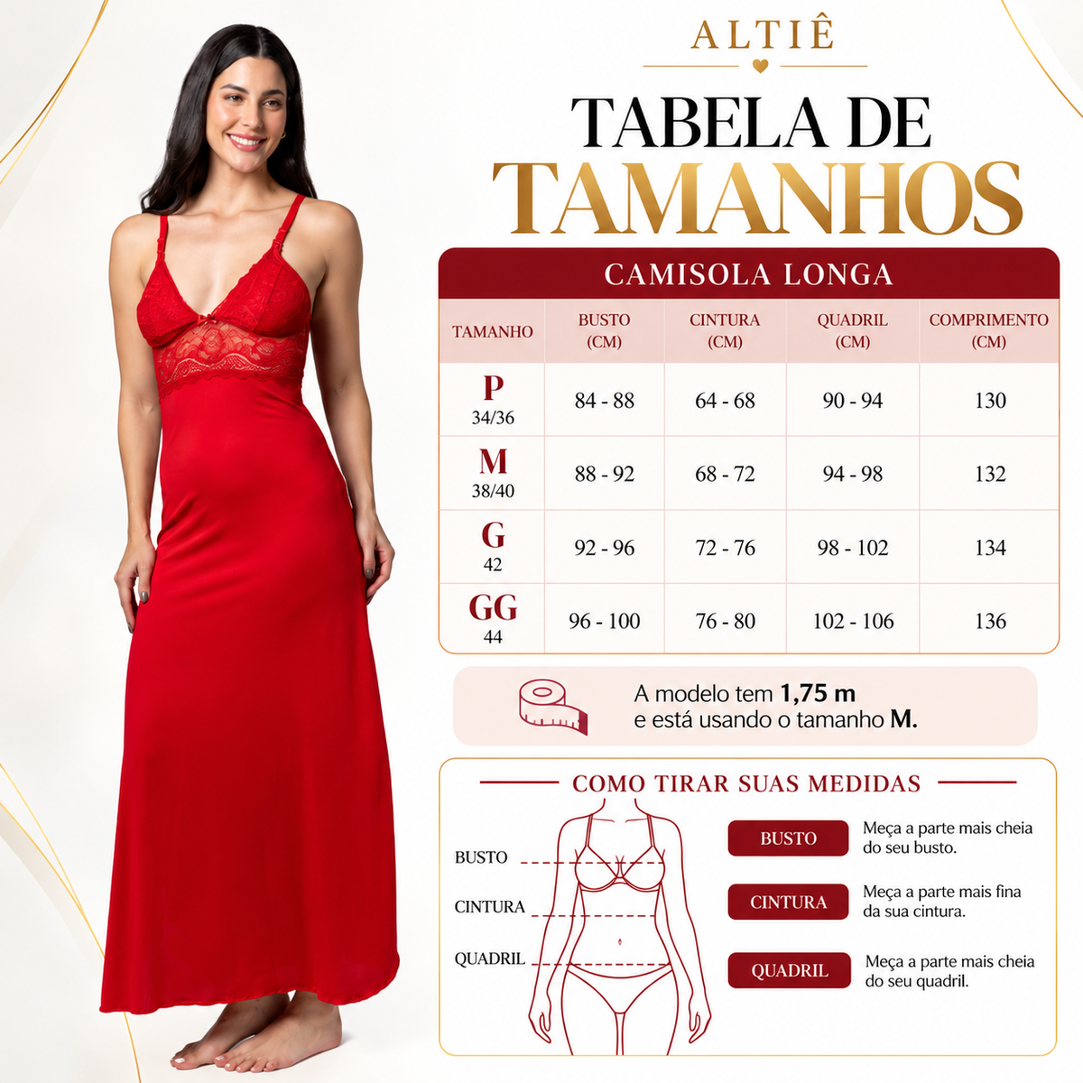 Camisola Longa Amamentação | Renda e Conforto Gestante - Altiê Intimate