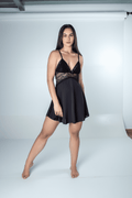 Camisola Longa Nadador Renda Luxo Alças Cruzadas - Altiê Intimate